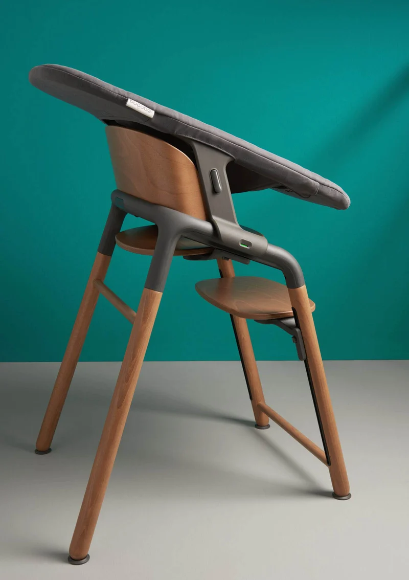 Ultimatives Hochstuhl-Set 'Giraffe' warmes Holz / Grau