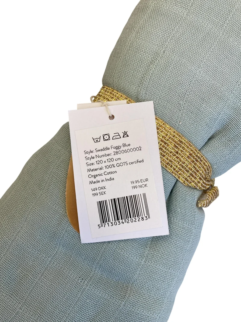 Fabelab Swaddle Foggy Blue Musselintuch