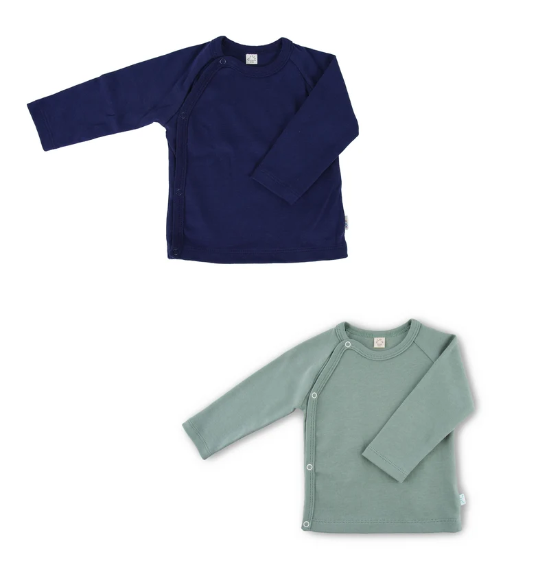 iobio Baby Wickelhemd Langarm Shirt Bio Baumwolle