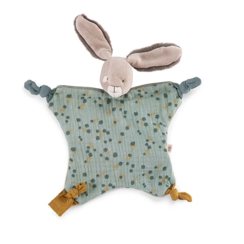 Moulin Roty Schmusetuch Kaninchen grün Trois Lapins