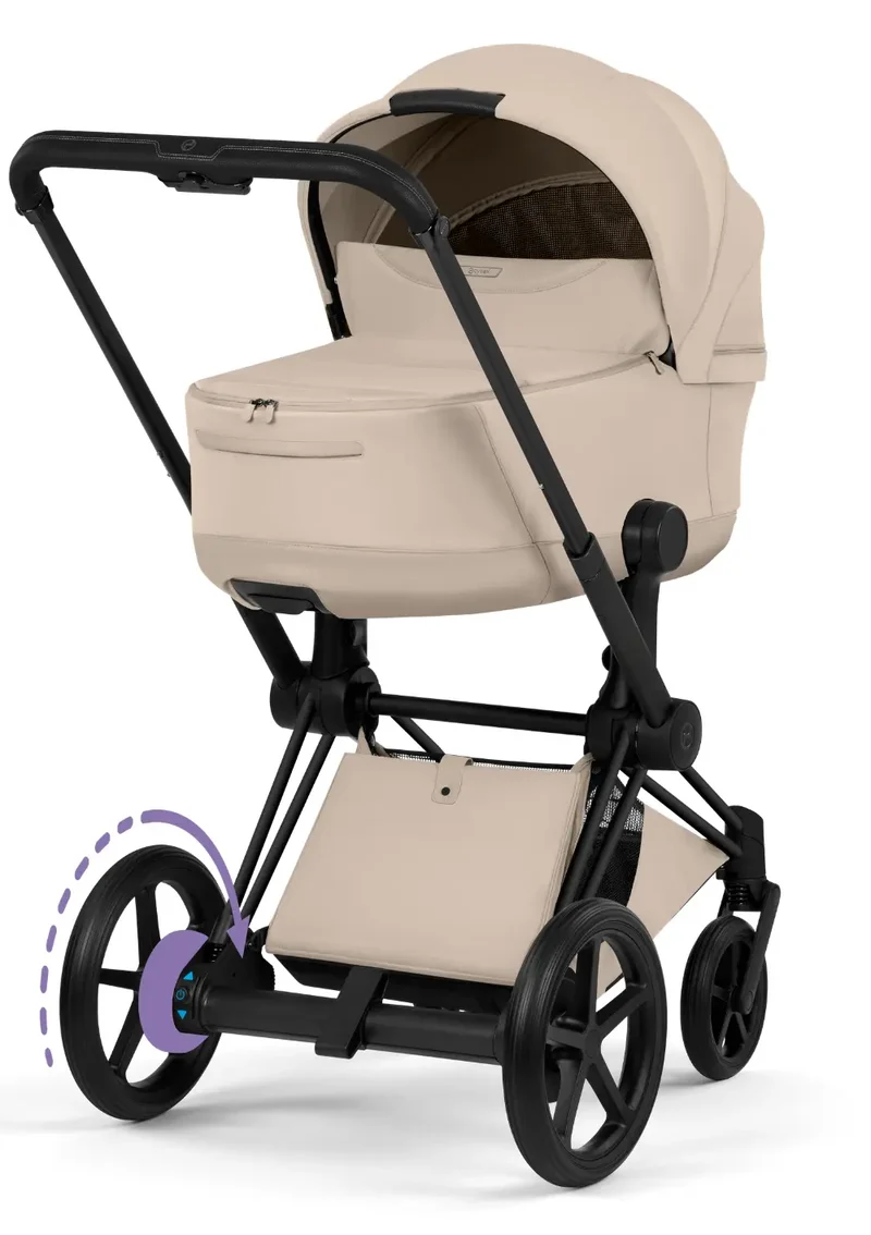 Kinderwagen-Set 'e-Priam Comfort' Cozy Beige / Matt Black Frame