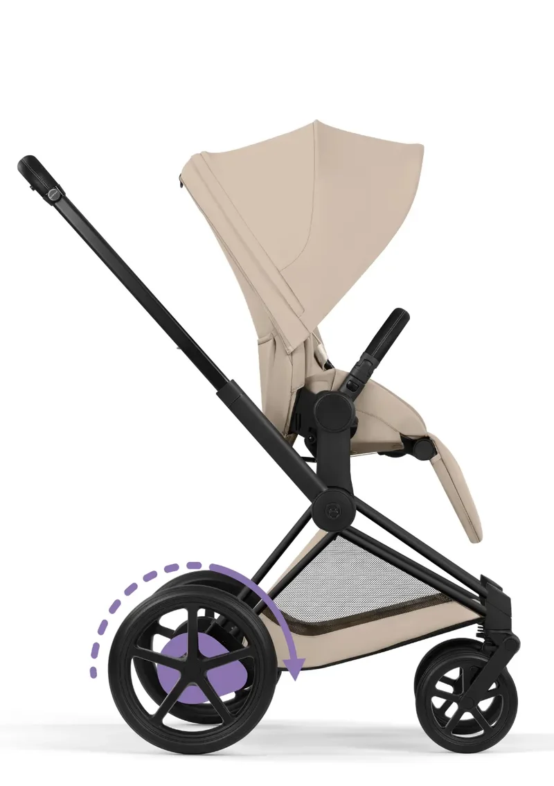 Kinderwagen-Set 'e-Priam Comfort' Cozy Beige / Matt Black Frame