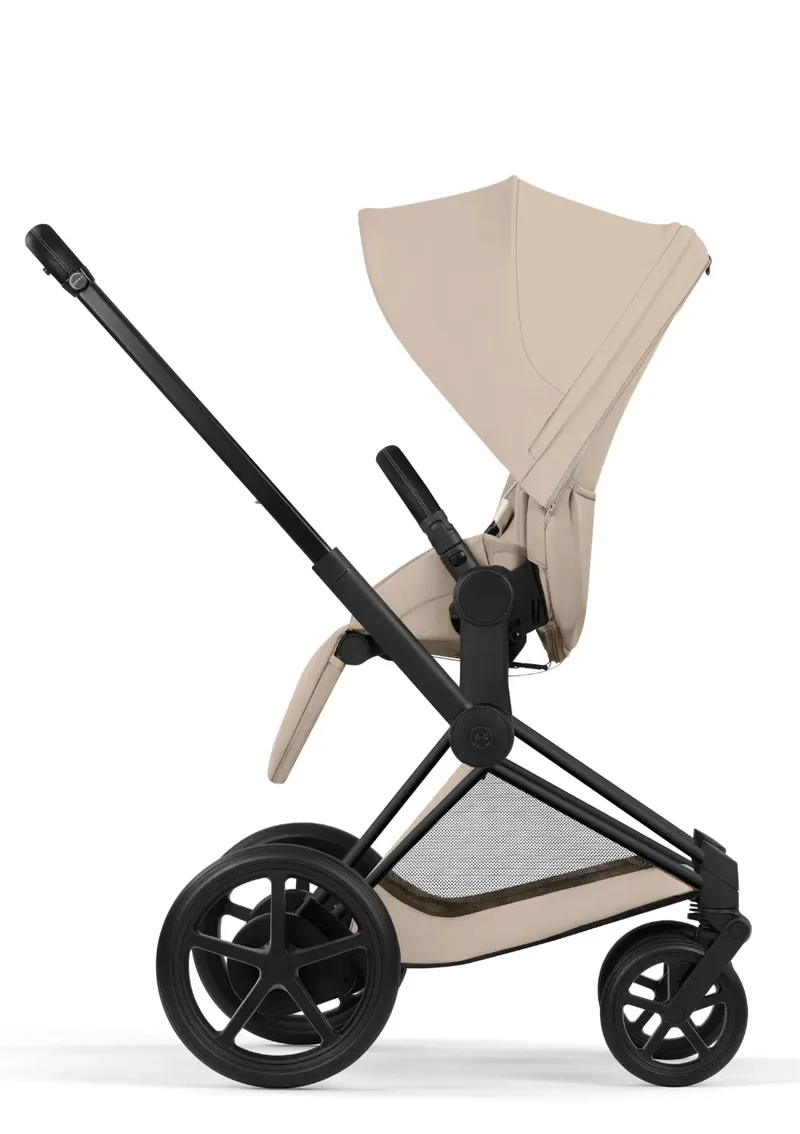 Kinderwagen-Set 'e-Priam Comfort' Cozy Beige / Matt Black Frame