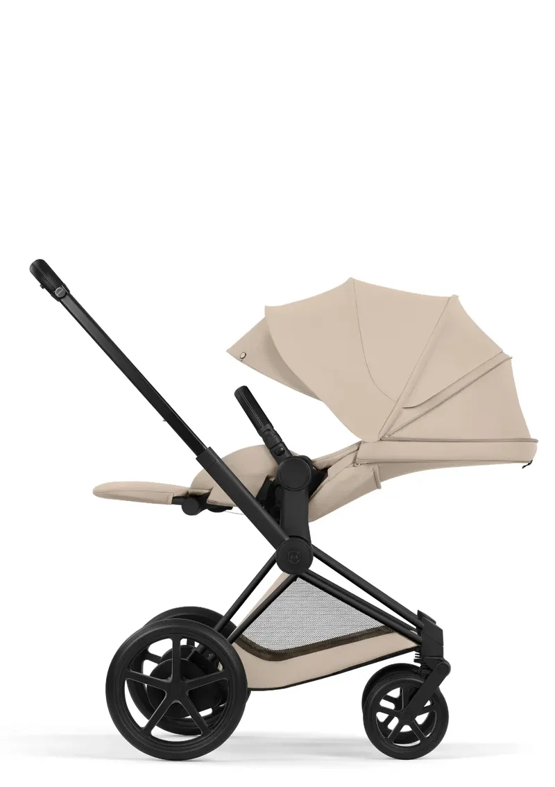 Kinderwagen-Set 'e-Priam Comfort' Cozy Beige / Matt Black Frame