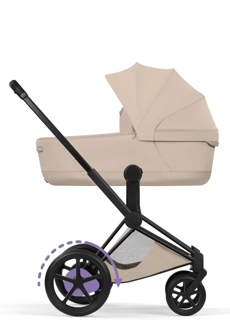 Kinderwagen-Set 'e-Priam Comfort' Cozy Beige / Matt Black Frame