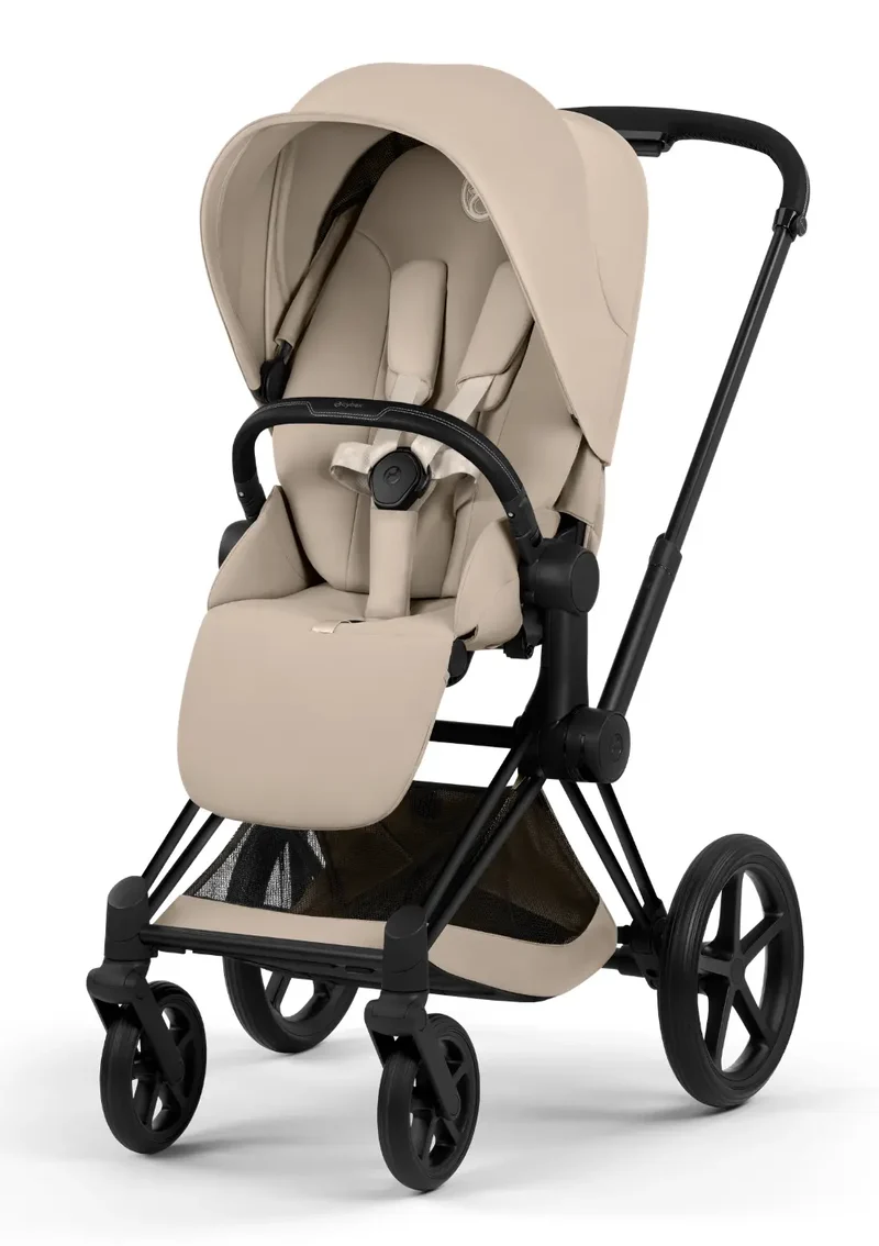 Kinderwagen-Set 'Priam Comfort' Cozy Beige / Matt Black Frame