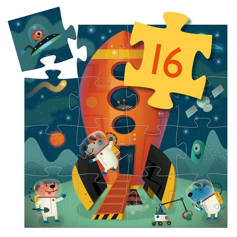 Djeco Puzzle Rakete 3J+ 16 Teile