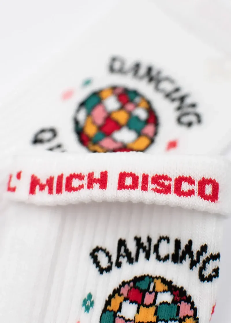 "Dancing Queen" - weiße Tennissocken von J. Clay für Frauen und Männer