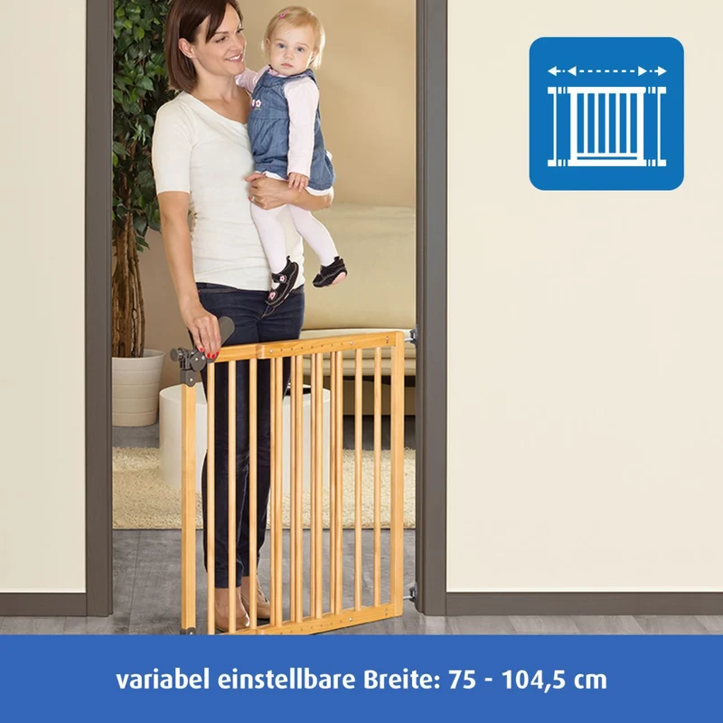 reer Basic Tür- und Treppenschutz Holz natur - zum Klemmen oder Schrauben