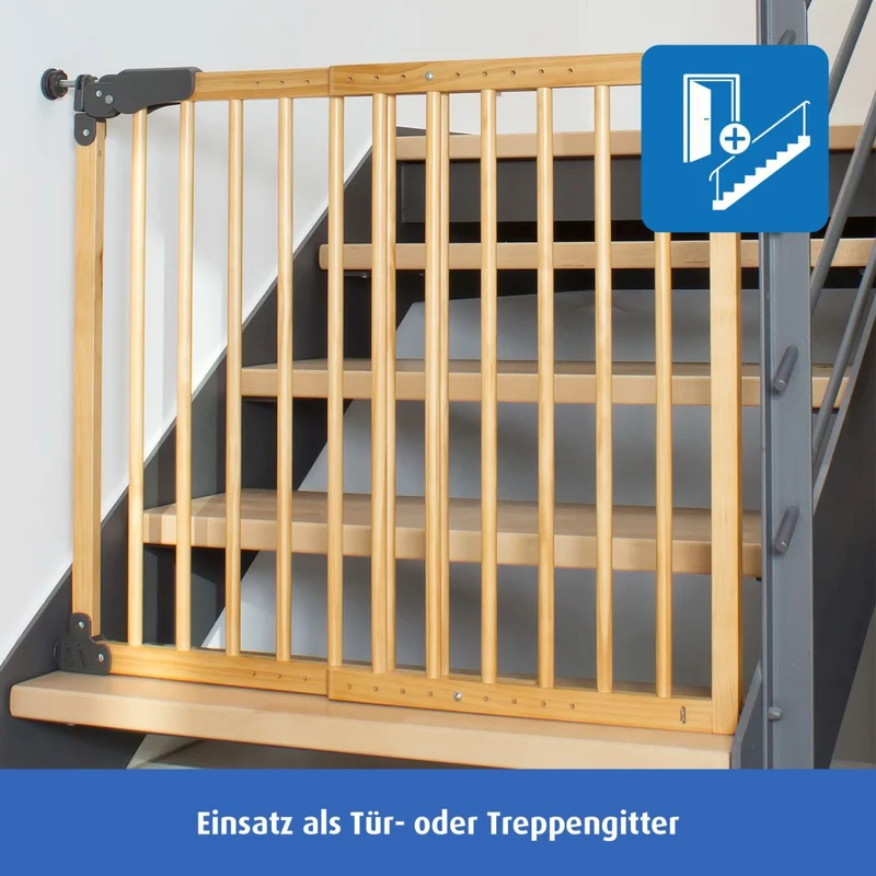 reer Basic Tür- und Treppenschutz Holz natur - zum Klemmen oder Schrauben