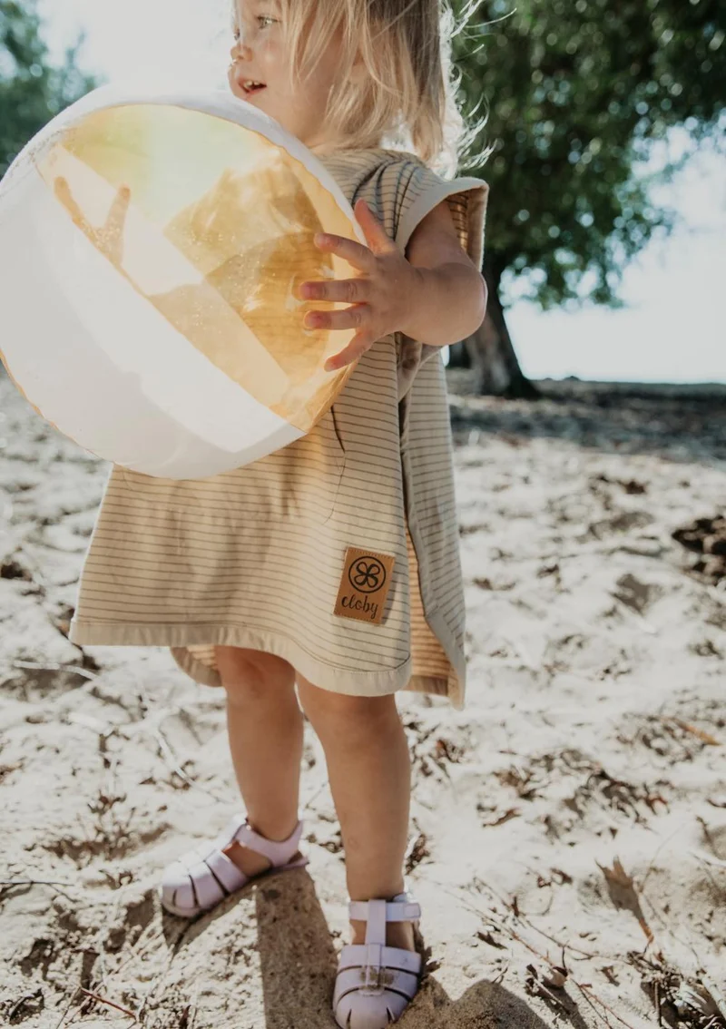 UV-Poncho (UPF 50+) Sandy Beach/Olive Green