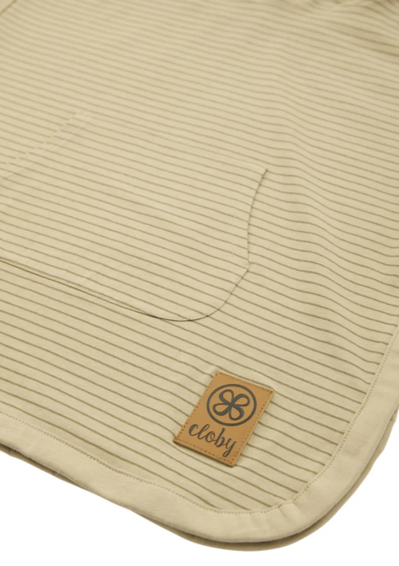 UV-Poncho (UPF 50+) Sandy Beach/Olive Green
