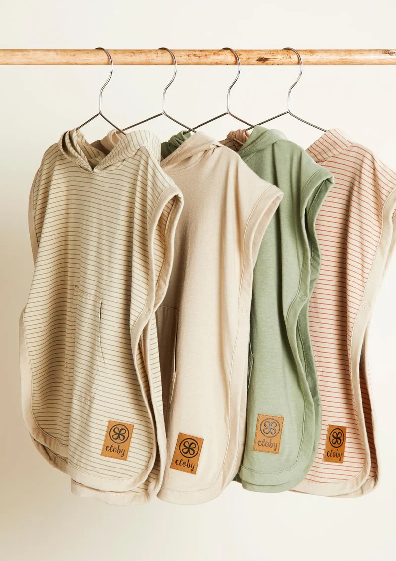 UV-Poncho (UPF 50+) Sandy Beach/Olive Green
