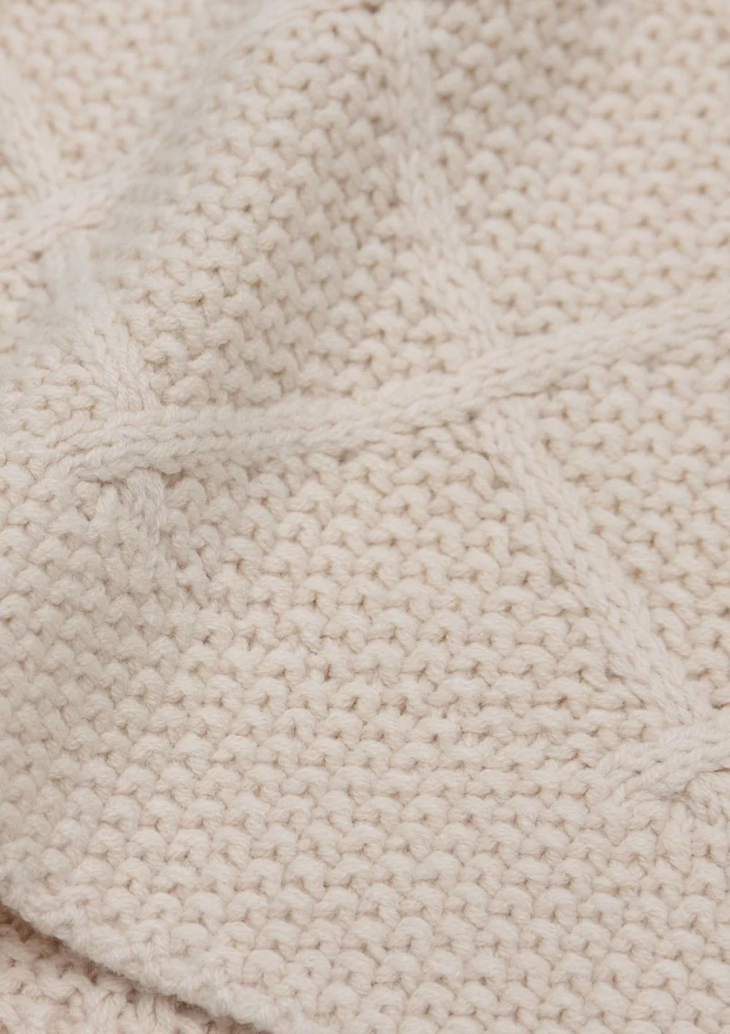 Decke 'Check Knit' Oatmeal 150 x 100 cm