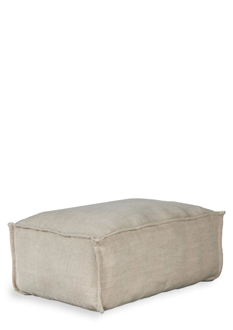 Hocker 'Linen Ottoman' Beige