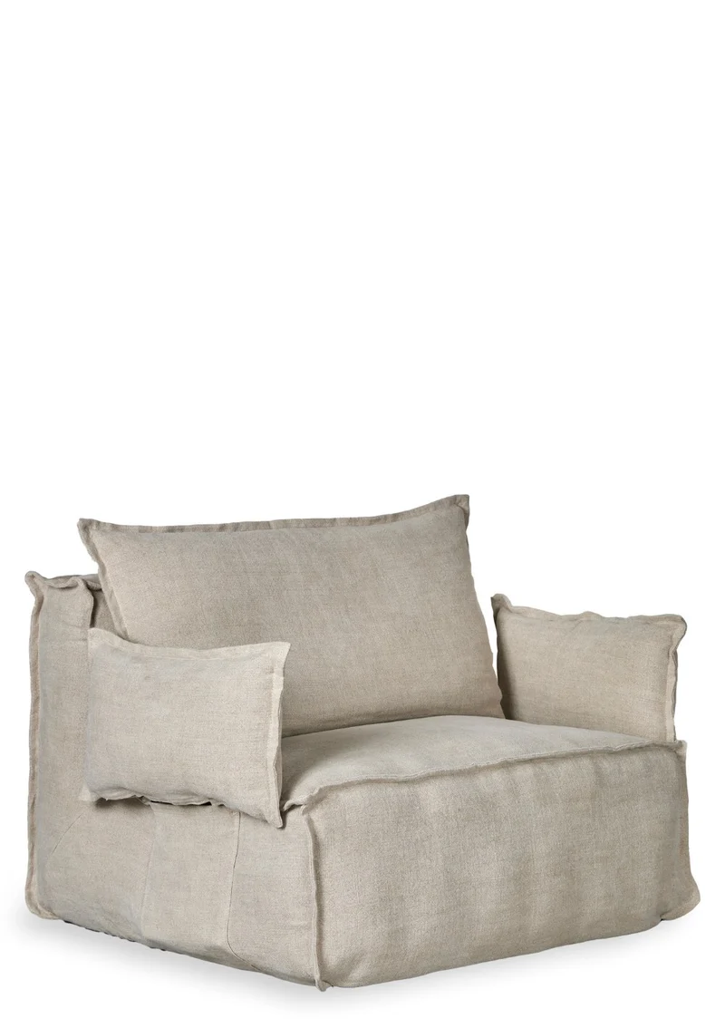 Lounge-Sessel 'Linen Lounger' Beige