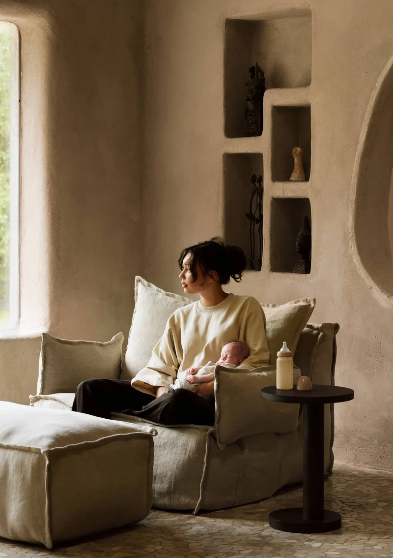 Lounge-Sessel 'Linen Lounger' Beige