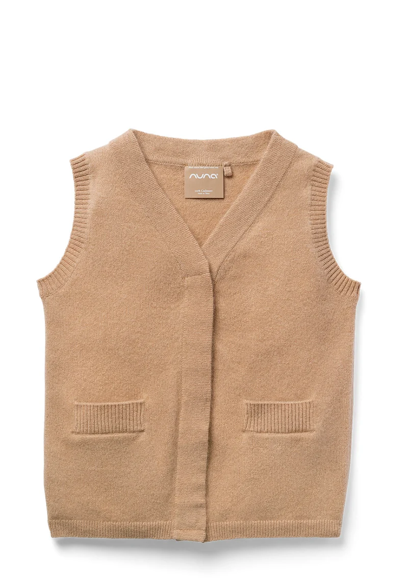 Cashmere Weste tan