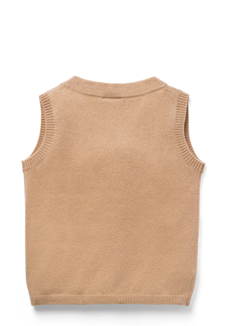 Cashmere Weste tan