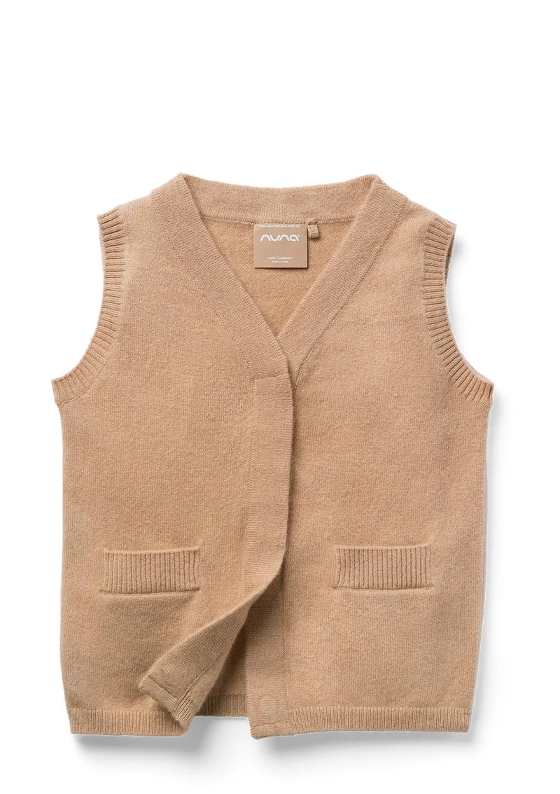 Cashmere Weste tan