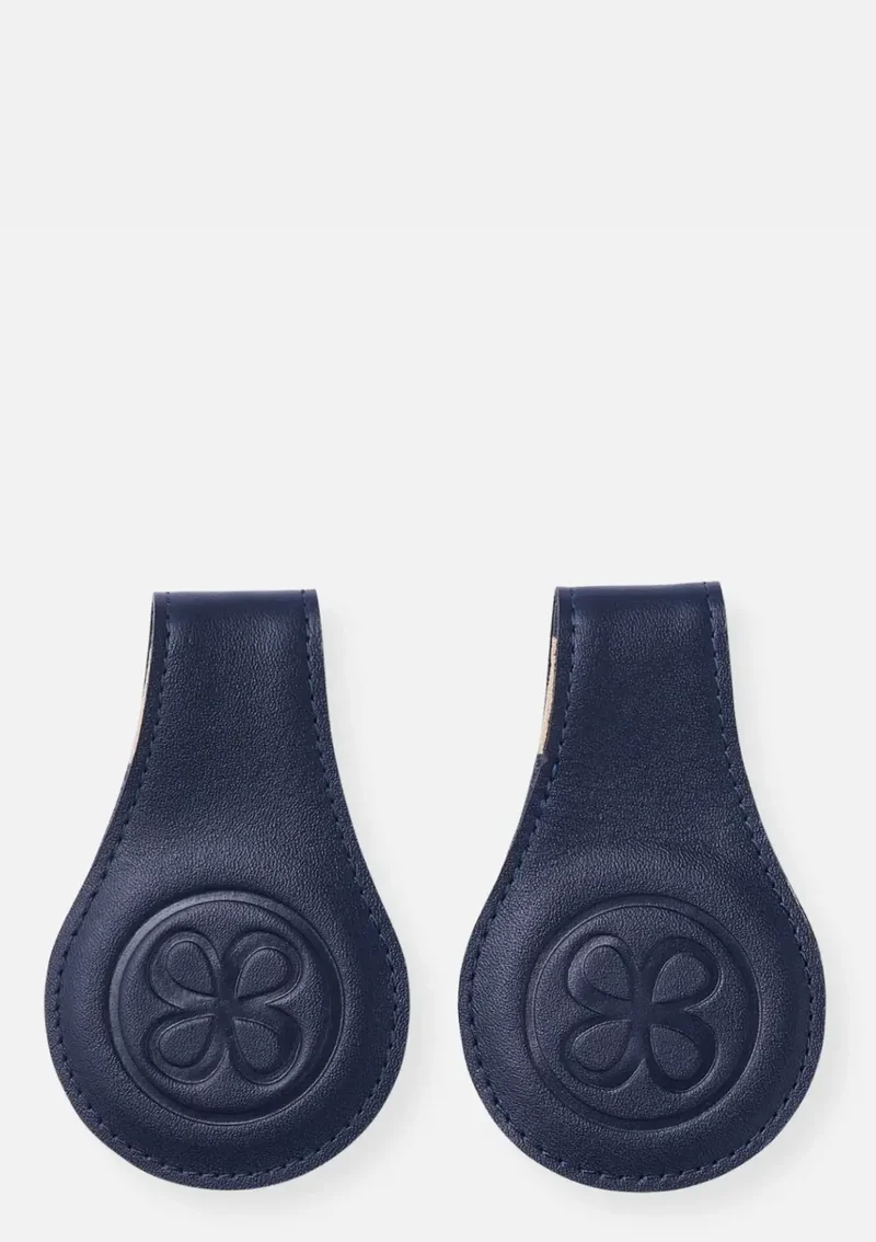 2er-Set Magnet-Clips Leder Navy Blue