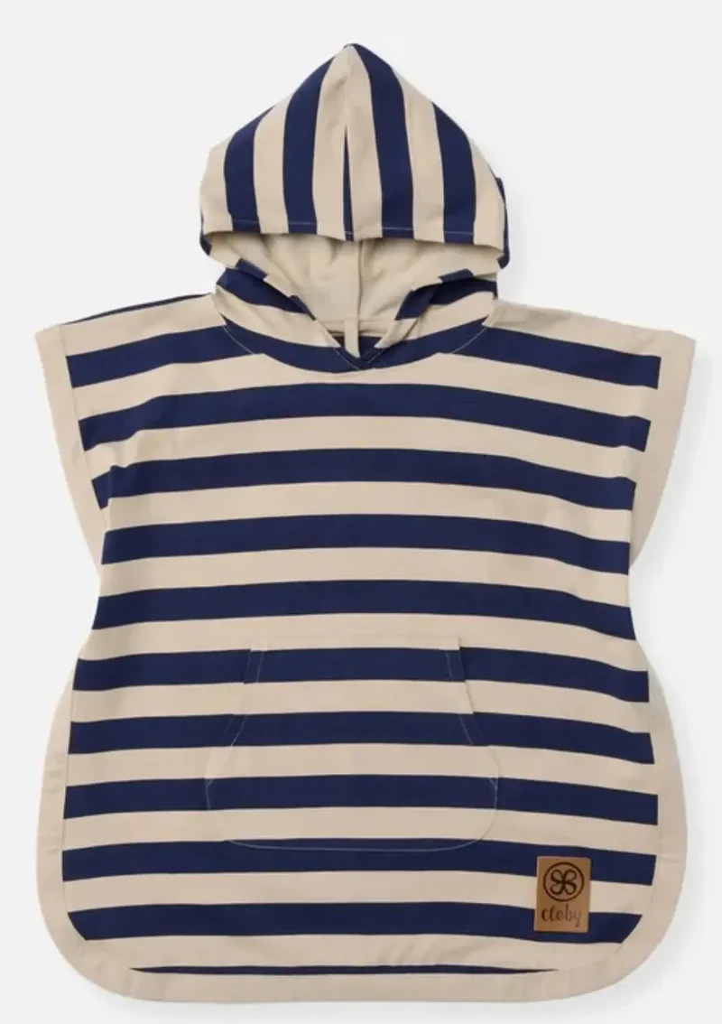 UV-Poncho (UPF 50+) 1-3 Jahre Navy Stripe