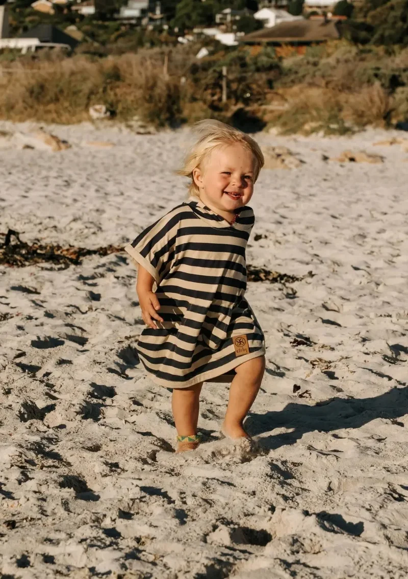 UV-Poncho (UPF 50+) 1-3 Jahre Navy Stripe