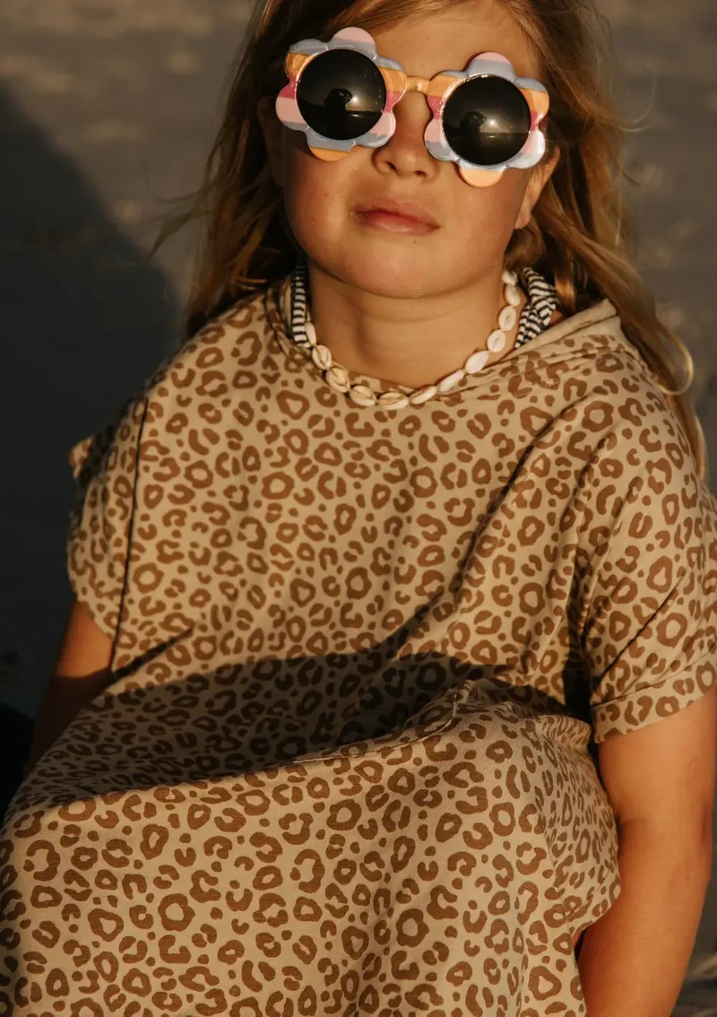 UV-Poncho (UPF 50+) Leopard Brown