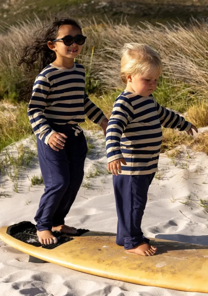 Langarmshirt UPF 50+ Navy/Sandy Stripe