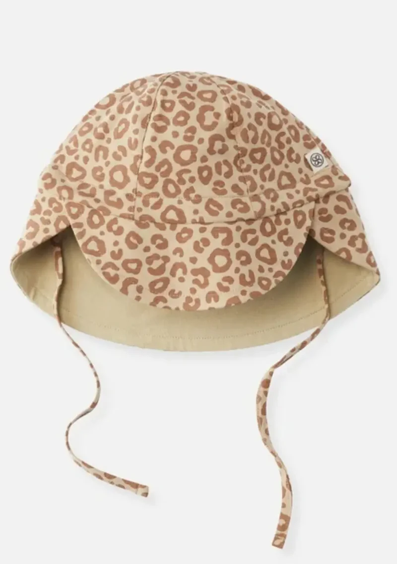 Wendbarer Sonnenhut UPF 50+ Leopard Brown/Sandy Beach