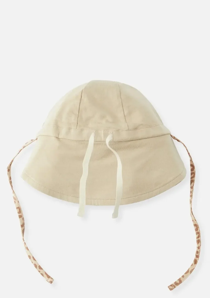 Wendbarer Sonnenhut UPF 50+ Leopard Brown/Sandy Beach