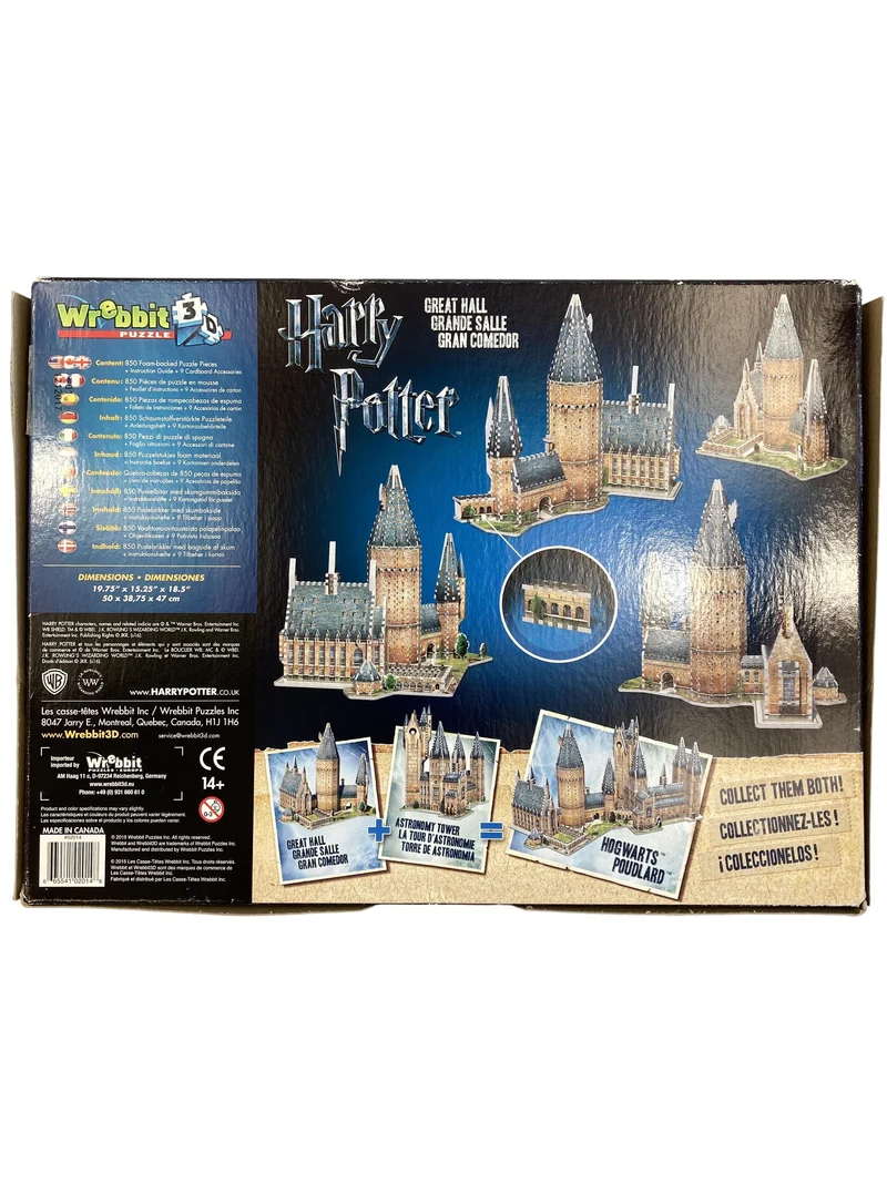 Wrebbit Puzzle Harry Potter - 3D Puzzle - Große Halle