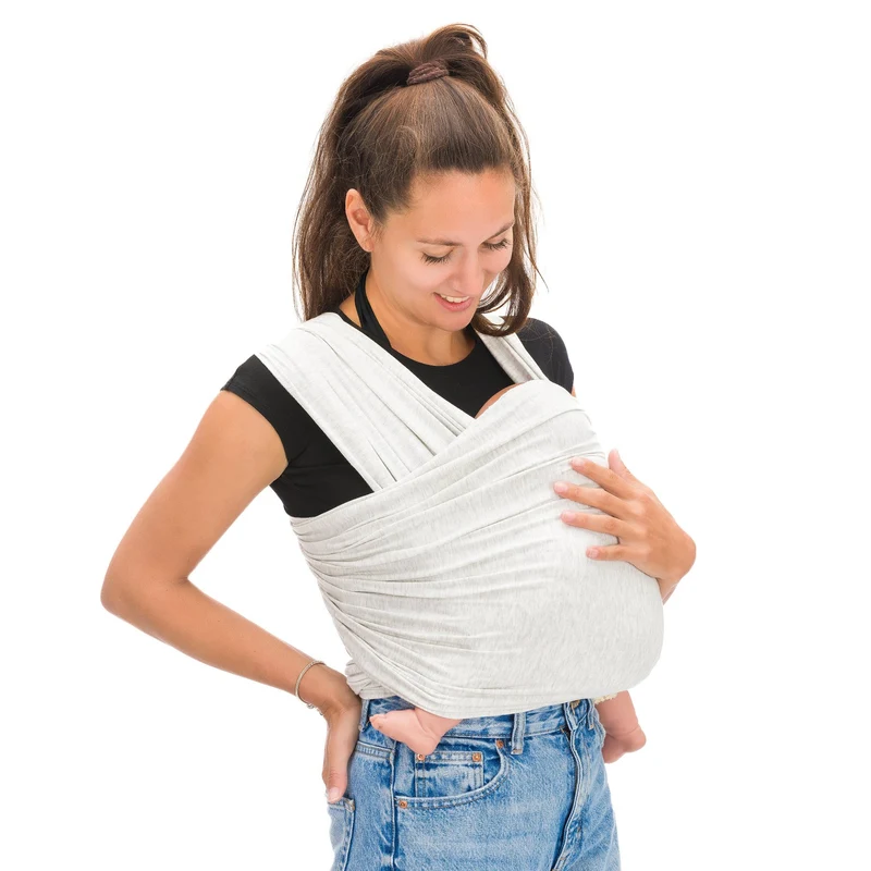 fillikid Baby Sling Tragetuch Sophie Hellgrau 5,30m