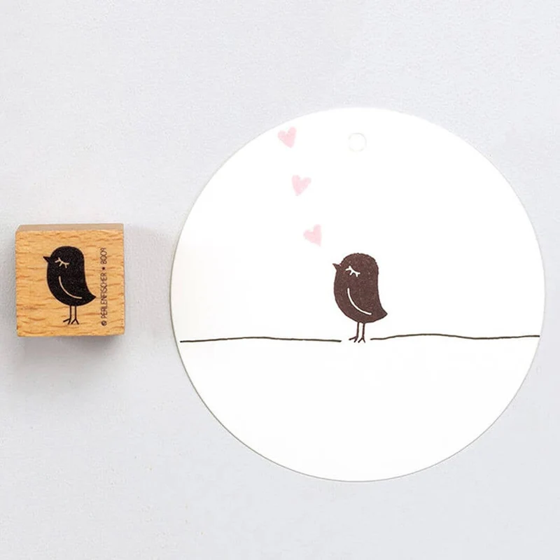 Stempel "Vogeldame klein" von Perlenfischer
