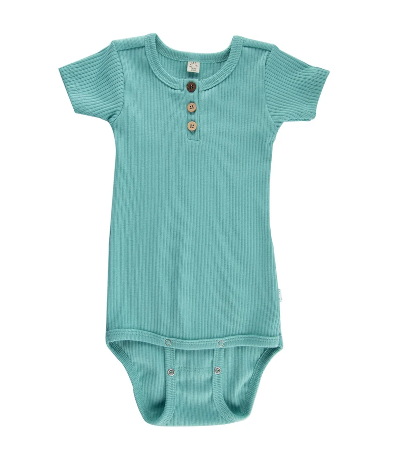 Iobio Body Style HENRY Wide Rib Ocean Türkis Kurzarm