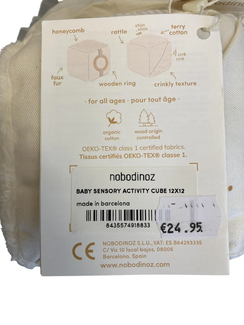 Nobodinoz Babyspielzeug Baby Sensorik Activity Würfel