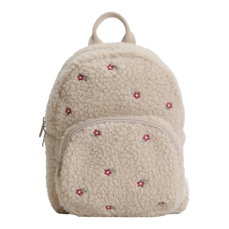 Teddy Rucksack "Sand" mit Blumen-Motiv von Little Dutch