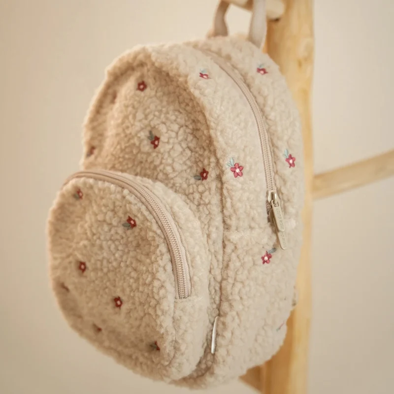 Teddy Rucksack "Sand" mit Blumen-Motiv von Little Dutch