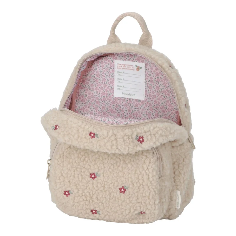 Teddy Rucksack "Sand" mit Blumen-Motiv von Little Dutch