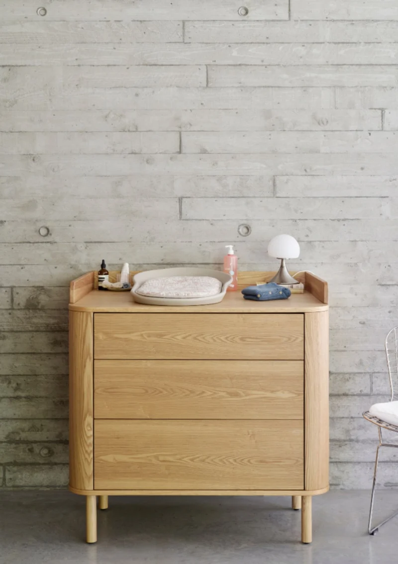 (Wickel-)Kommode 'Yume' mit Schubladen Natural Ash