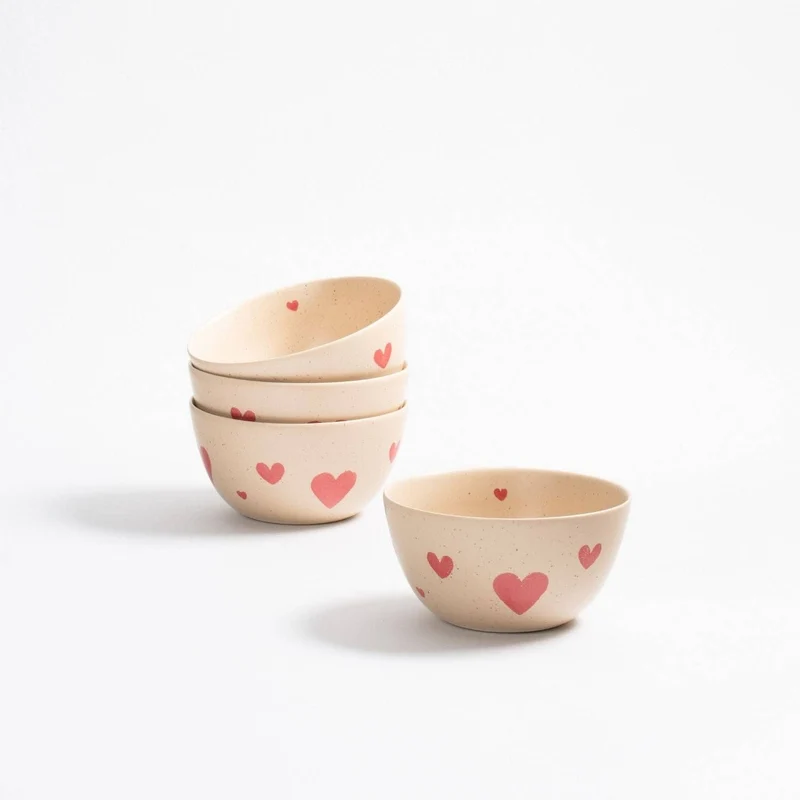 "Cozy Hearts" Schüssel – Steingut-Schale von Egg Back Home, 700ml