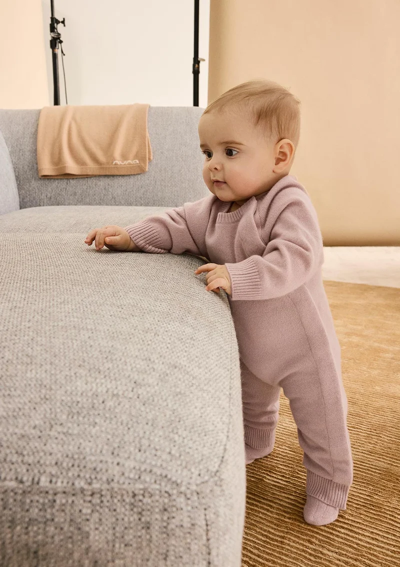 Cashmere Strampler dusty mauve