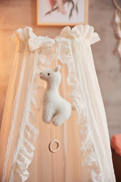 Stylische Lama-Spieluhr von Jollein, off-white