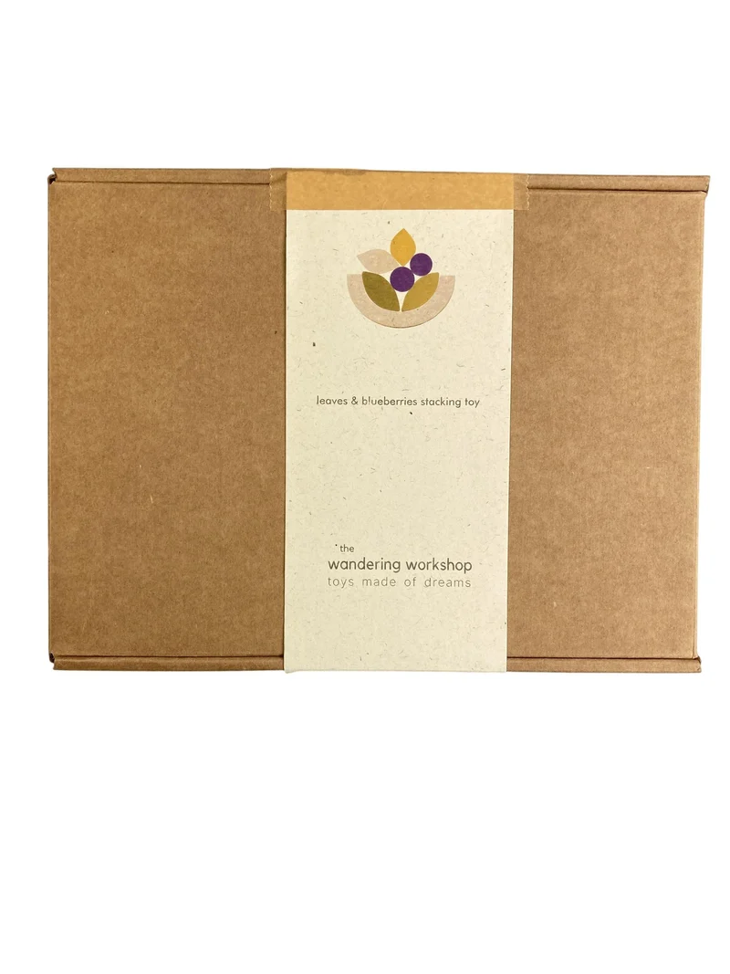 The Wandering Workshop leaves & blueberries stacking toy
