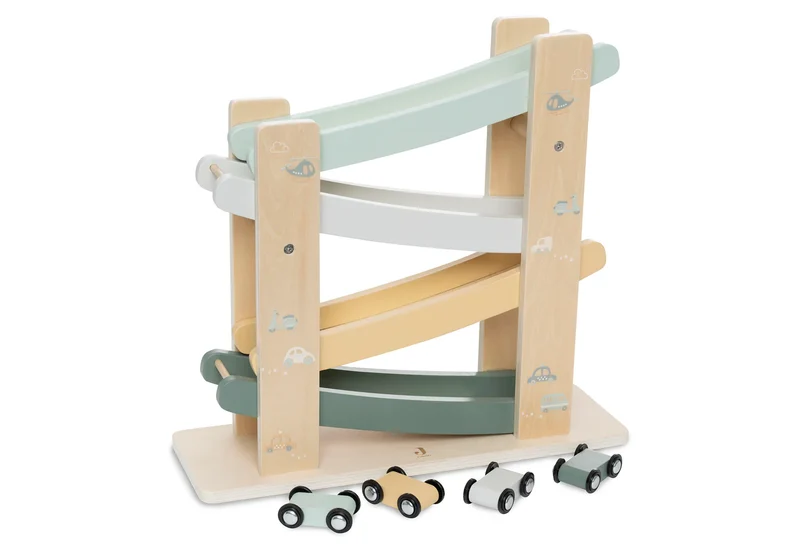 Auto-Rampe "On the Go" aus Holz von Jollein (Kugelbahn)