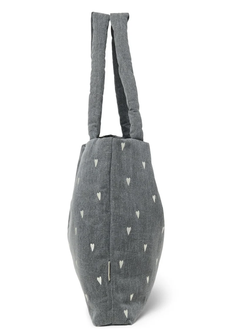 Tasche 'Grey Denim Mom-Bag' Hearts