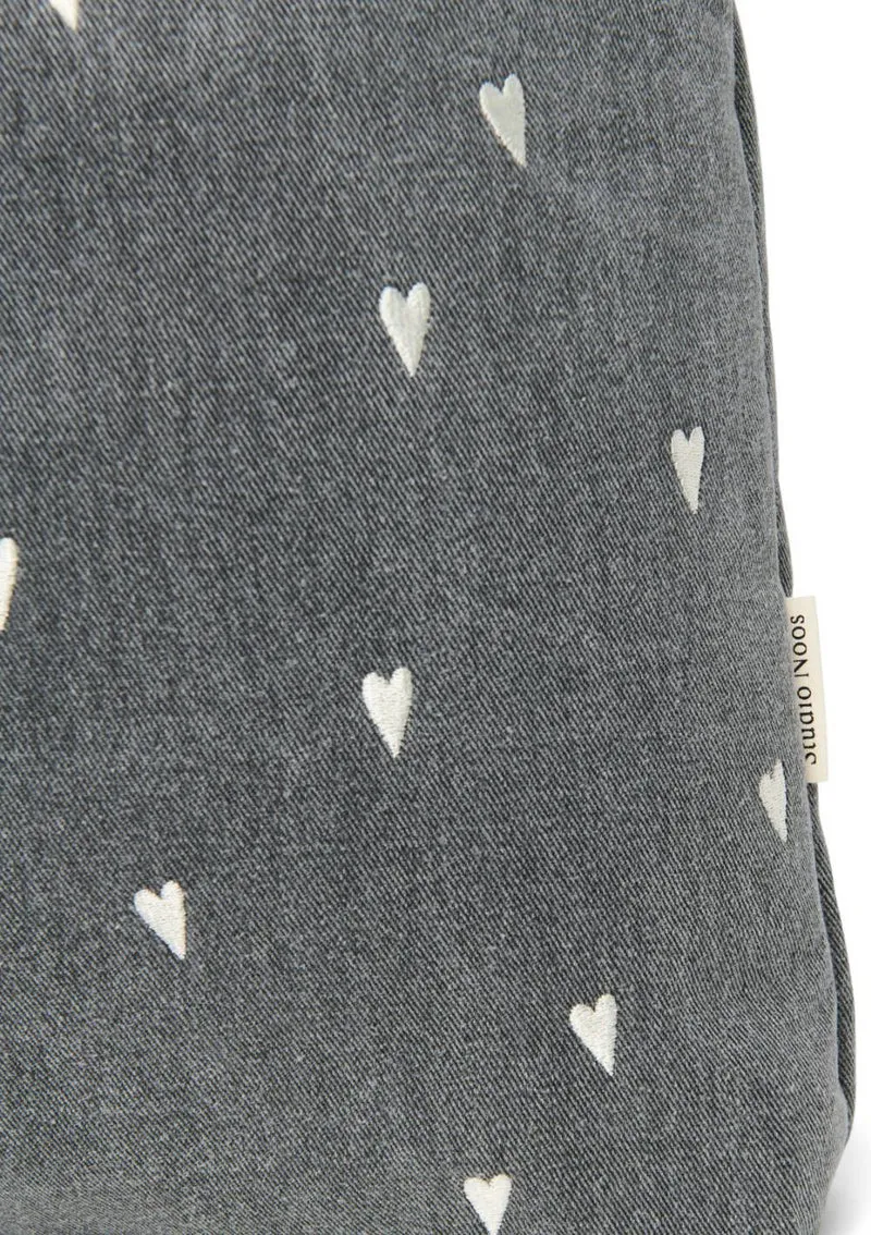 Tasche 'Grey Denim Mom-Bag' Hearts