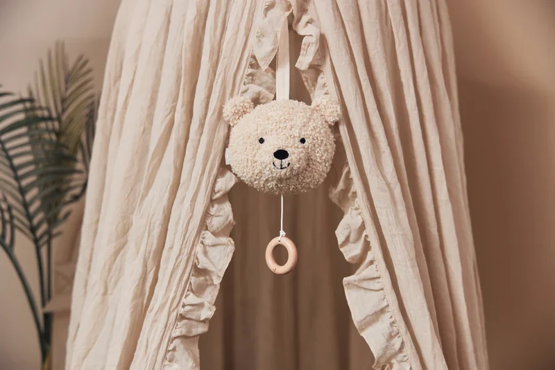 Kuschelige Teddybär-Spieluhr von Jollein, Farbe "Naturel"
