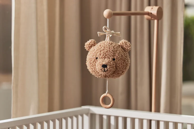 Beige Teddybär-Spieluhr von Jollein, Farbe "Biscuit"