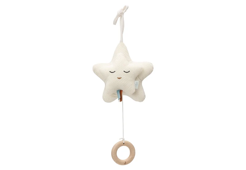 Kuschelige Stern-Spieluhr von Jollein, Farbe "Ivory"
